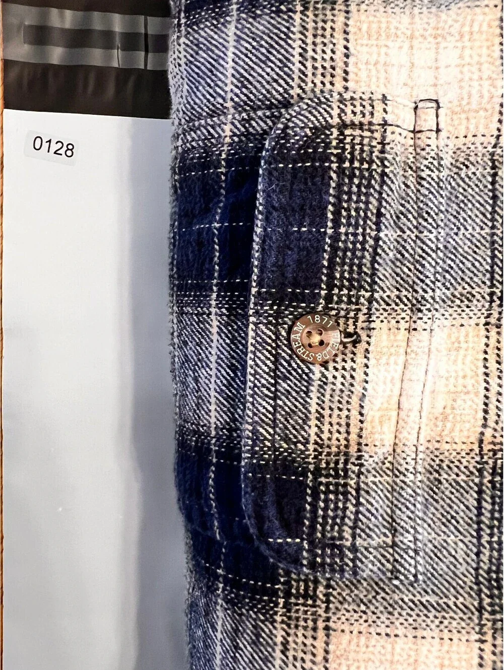 Field & Stream Men's Blue and White Plaid Flannel Shirt